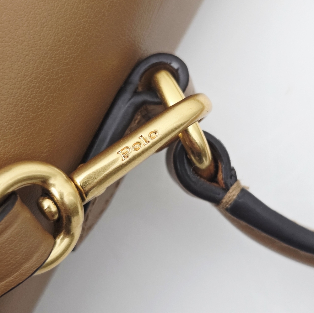 RALPH LAUREN POLO ID LEATHER SATCHEL BAG - Picture 8 of 16